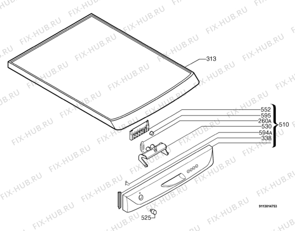 Взрыв-схема посудомоечной машины Zanussi Electrolux DE6544 - Схема узла Command panel 037